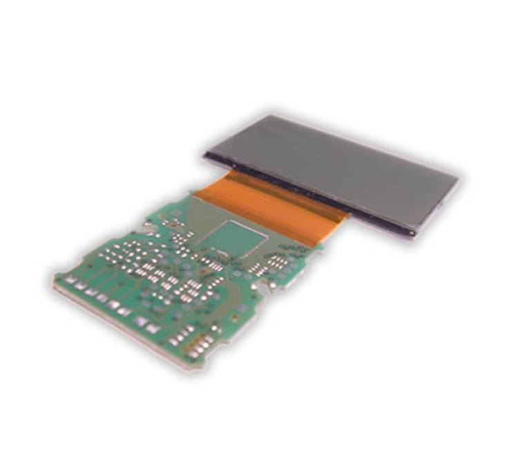 Bügellötung eines OLED auf einer Leiterplatte.